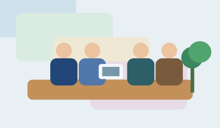 Équipe RH dans un bureau moderne autour du bien-être au travail