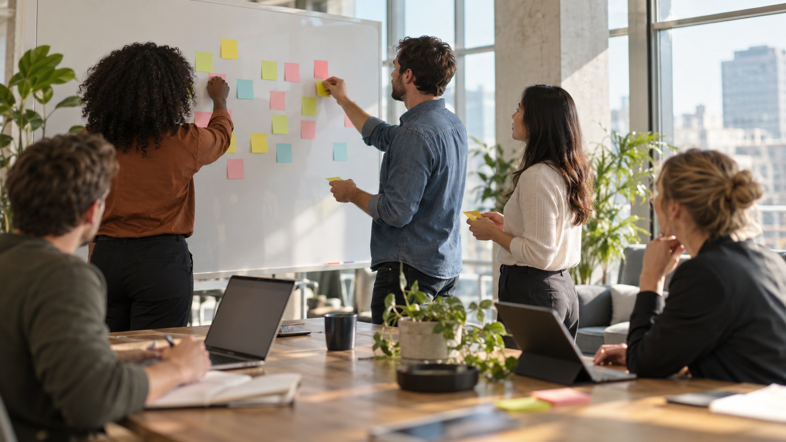 Collaboration visuelle autour d un tableau blanc